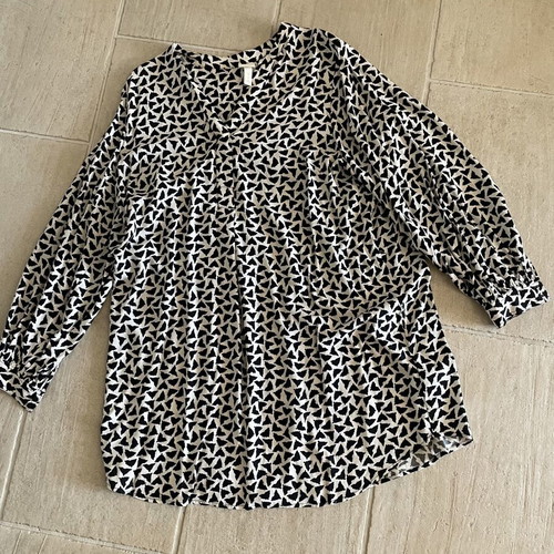 H&M short black and white shirt dress, size S, loose fit