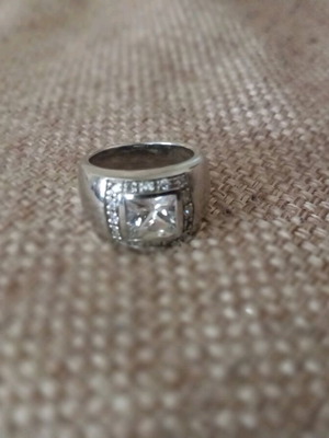 Ring used, silver, diameter size 16.5 mm for slim fingers