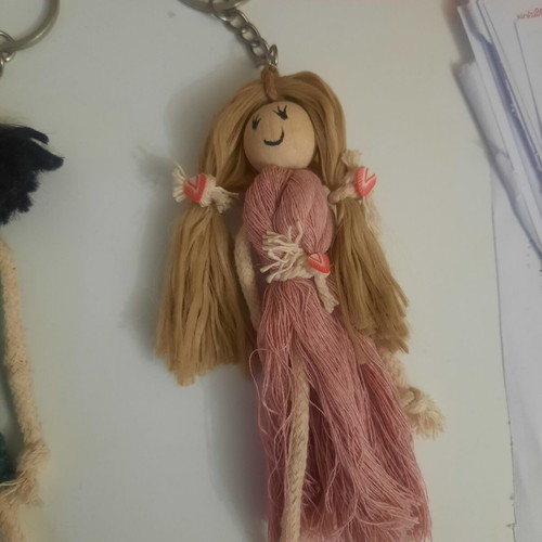 Handmade Girl Keychain Large, new
