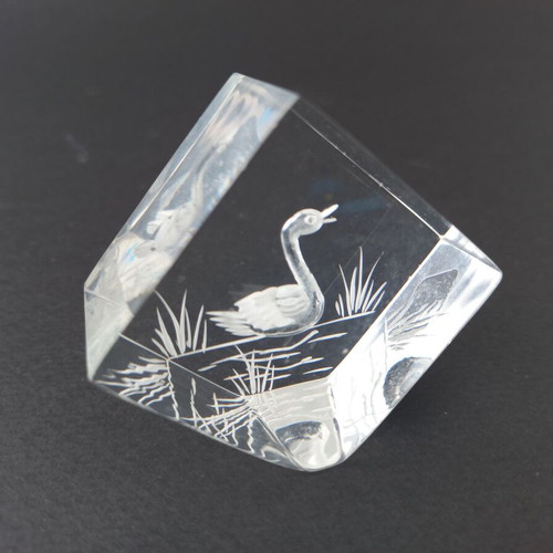 Crystal decoration with swan like new