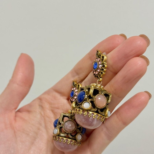 Vintage style earrings new, pink