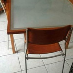 Dining table with glass new without chairs