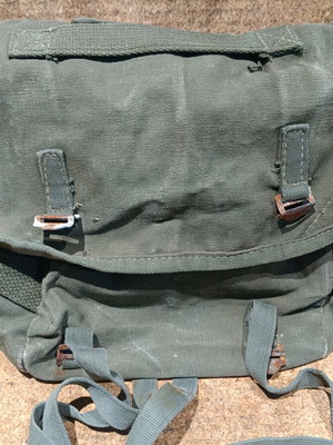 M71 Campaign Backpack used, military hemp material