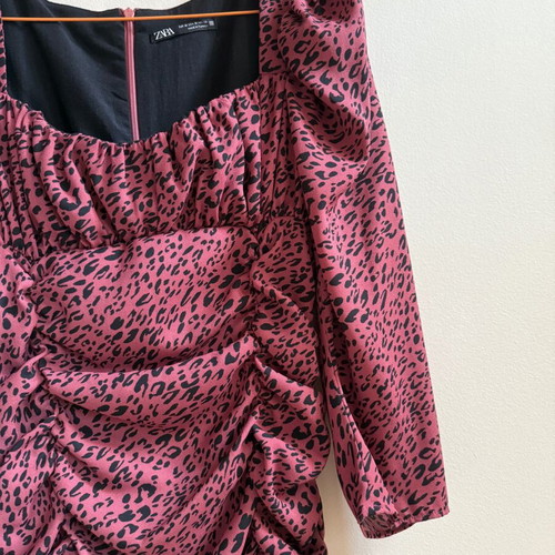 Zara mini dress draped viscose medium size like new