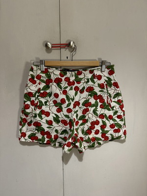 Zara Cherry Print High-Stretch Shorts like new