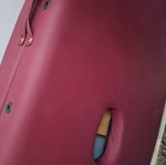 Professional folding massage and beauty bed, burgundy