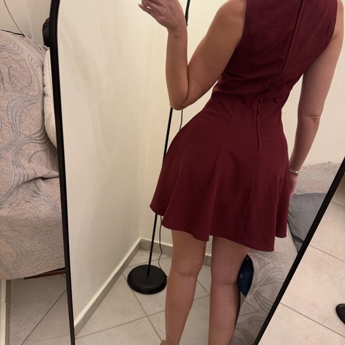H&M Burgundy sleeveless dress with back zipper