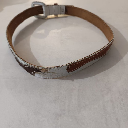 Women's animal print belt 100cm used with embossed details