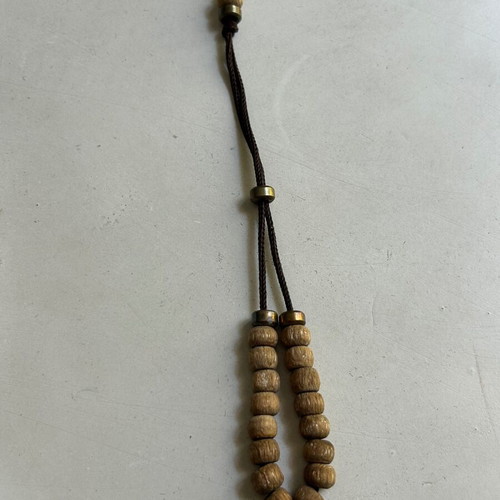 Komboloi old handmade wooden worry beads used