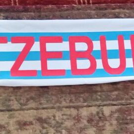 Luxembourg National Scarf like new with red lion emblem