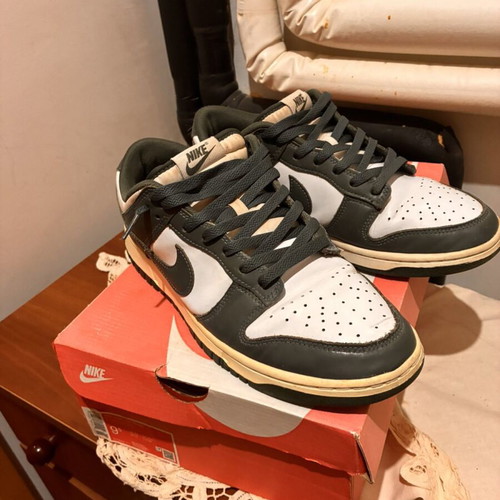 Nike Dunk Low Retro sneakers like new, size 43, green and white
