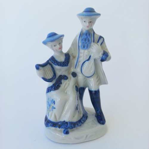 Set of 3 old porcelain figurines used, bibelot