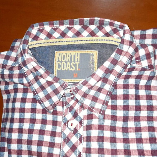 North Coast checked shirt like new, blue and red