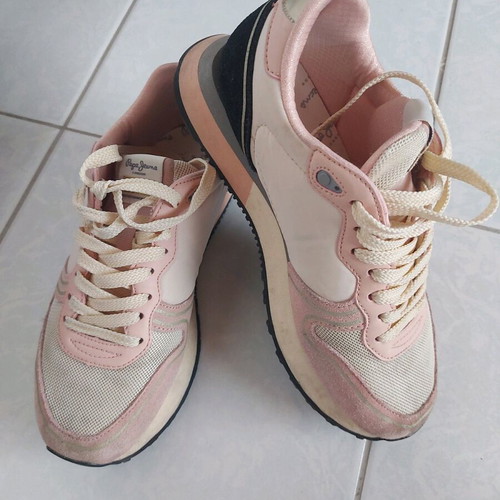 Pepe Jeans sneakers used, size 37, pink sports shoes