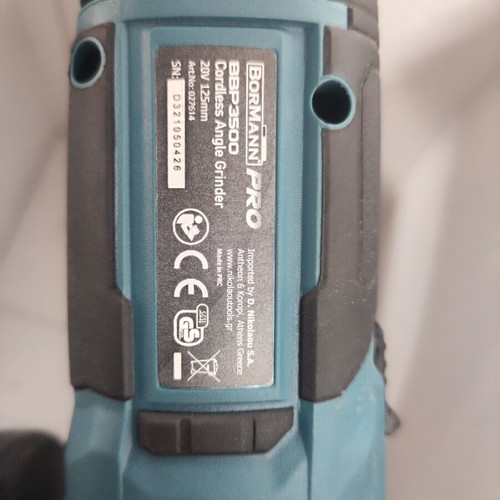 Bormann Battery Angle Grinder 125mm 20V 3Ah New Set