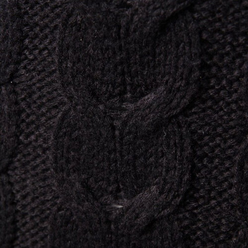 Fresh Made women's knitted dress black, long sleeve