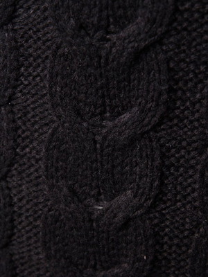 Fresh Made women's knitted dress black, long sleeve