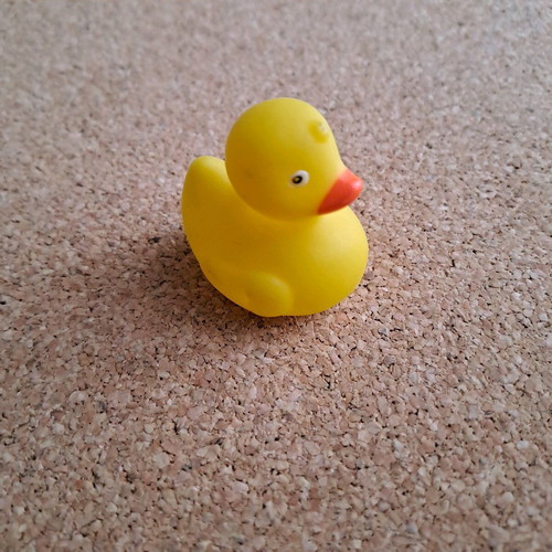 Yellow small duck like new, plastic toy