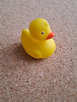 Yellow small duck like new, plastic toy