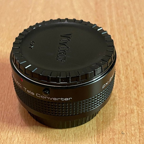 Vivitar MC Tele Converter 2X-24 for Yashica-Contax like new, custom mount adapter