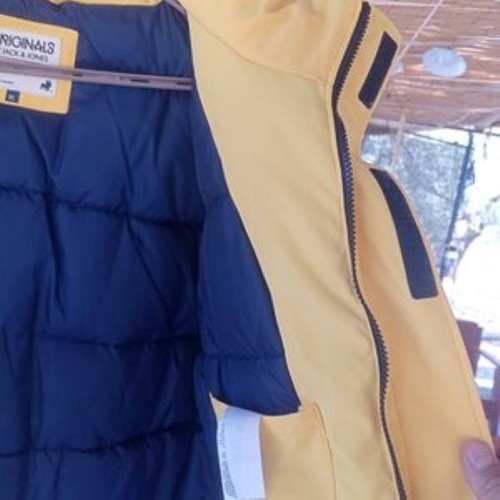 Jack & Jones men's coat like new, yellow, XL