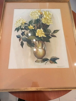 Asteriadis Watercolor Used on Aquarelle 1971 With Certificate