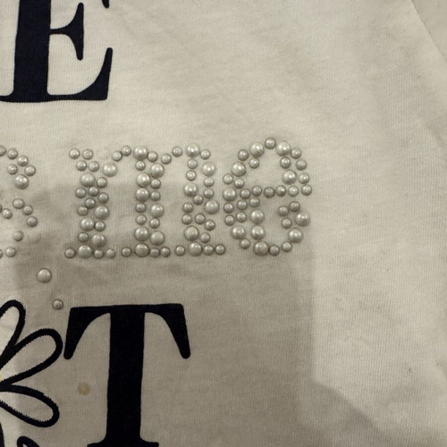 Benetton girls' t-shirt 130cm white like new for 3-4 years