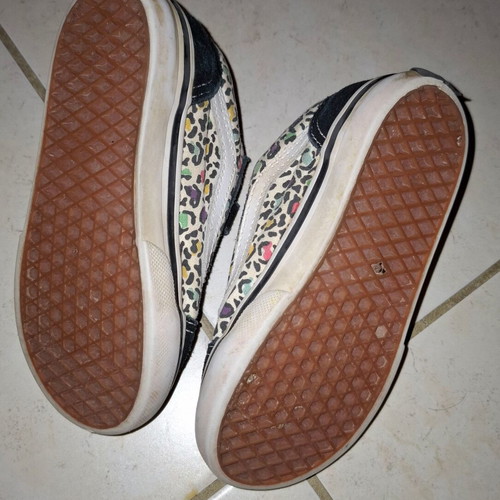 Vans shoes used, size 25.5, black and white