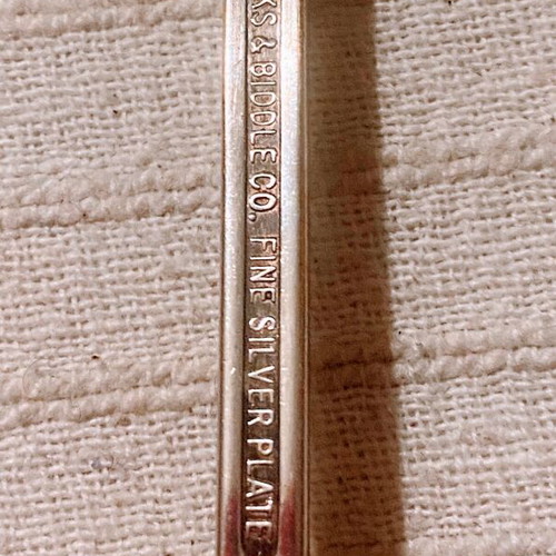 Bailey Banks & Biddle Silver Plate Sardine Serving Fork used