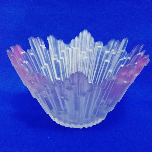 Humppila Northern Lights fruit bowl handmade art glass new