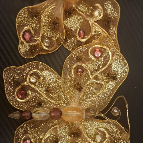 Christmas butterfly ornaments like new, 2 pieces 13x18 cm