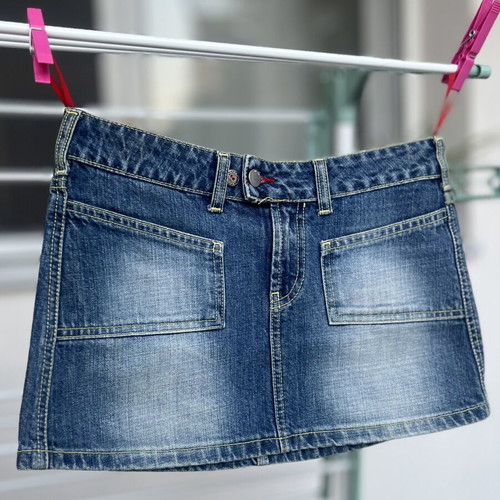 Vintage mini skirt, blue, size M