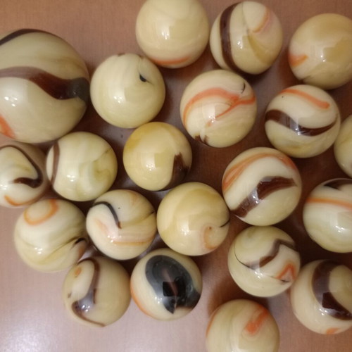 Retro glass marbles set of 21, like new