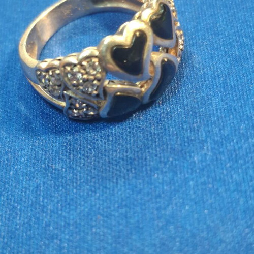 Silver ring with 925 stamp, new, adjustable sizes