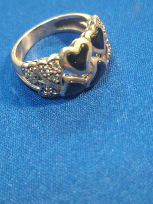 Silver ring with 925 stamp, new, adjustable sizes