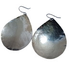 Steel earrings new, handmade, silver color