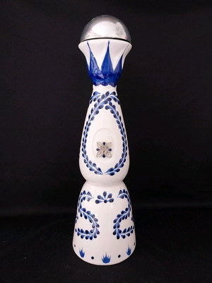 Tequila GlaseAzul Reposado Empty Bottle μεταχειρισμένη, χειροποίητη μπλε