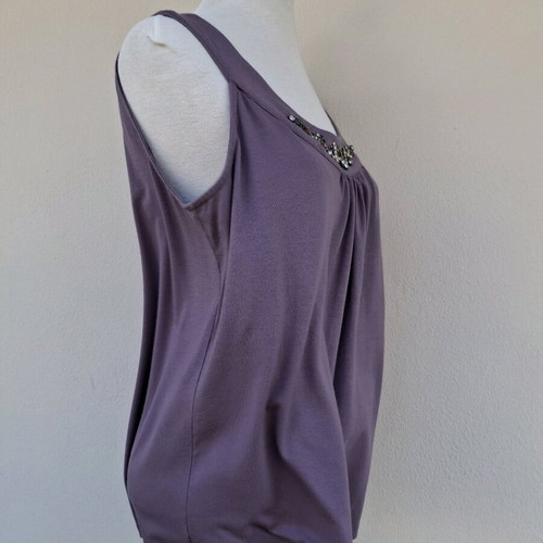 Top with Beaded Embroidery like new, purple, sizes M and L