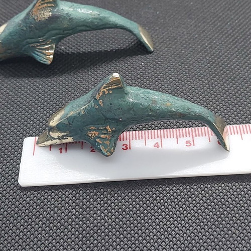 Bronze decorative dolphins new, small handmade pack