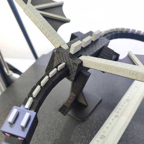 Minecraft Ender Dragon 3D printed figure with movable parts