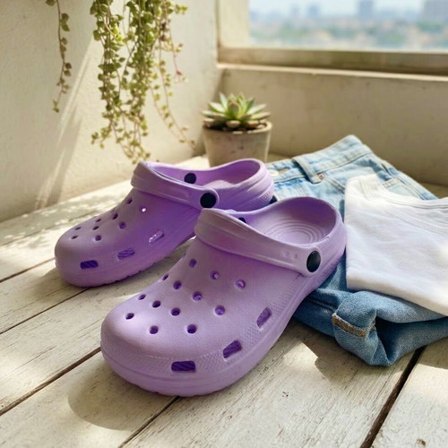 Lilac comfortable slippers, size 36-37