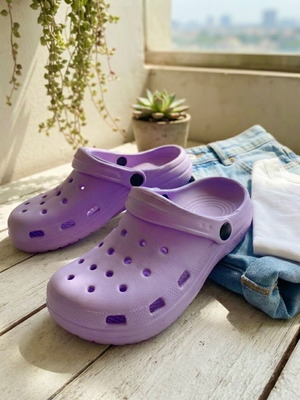 Lilac comfortable slippers, size 36-37