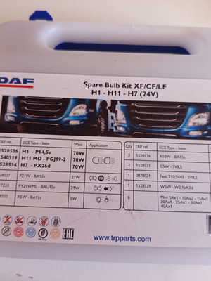 DAF TRP Spare Bulb and Fuse Kit 24V like new