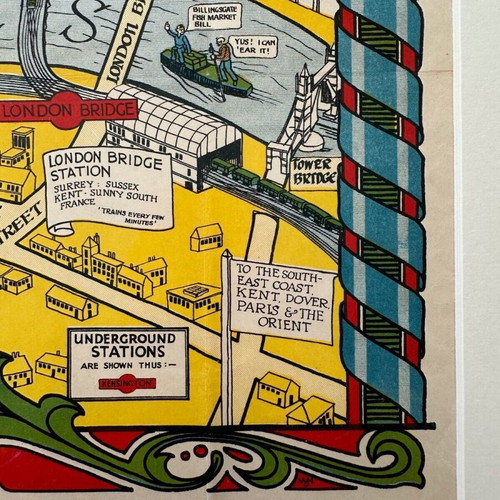 The New Pictorial Map of London 1934 like new by Geographia Ltd