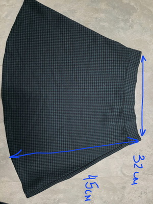 Modström green checked skirt like new, wool-like fabric
