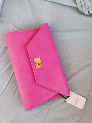 Φάκελος φούξια Achilleas Accessories καινούργιος με χρυσή αλυσίδα