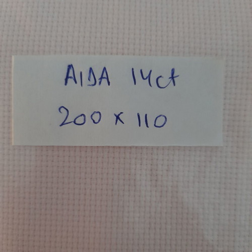 Ύφασμα Aida για κέντημα 14ct, 11ct και 9ct σε ροζ χρώμα σαν καινούργιο