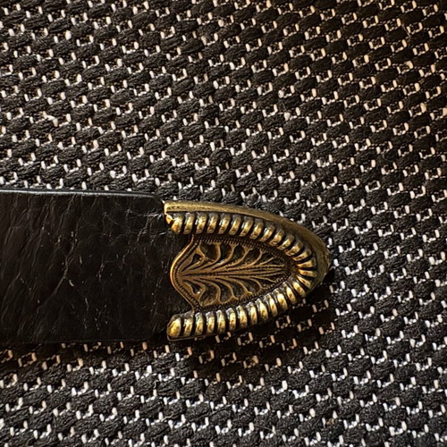 Black leather belt The Kooples 90cm new with bronze buckle and heart charm