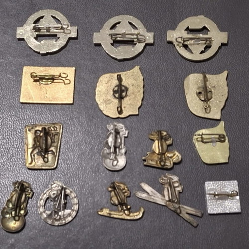 Vintage DDR pins and badges collection, 15 pieces, 1960s