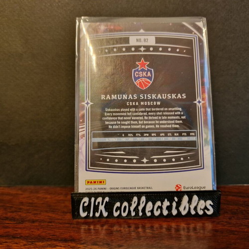 Panini Euroleague Origins CSKA Siskauskas sticker
